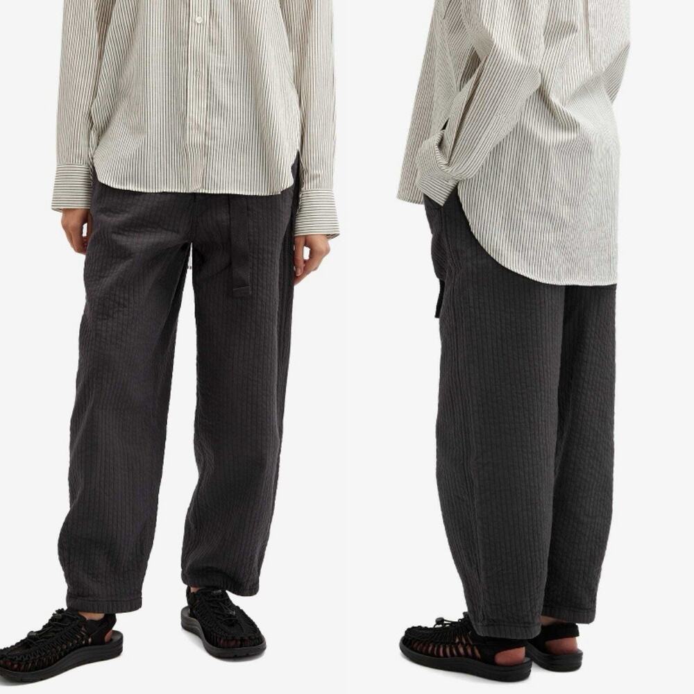Girls Of Dust New Gray Quilted Pasha Armor Cotton Balloon Pants Unisex Small